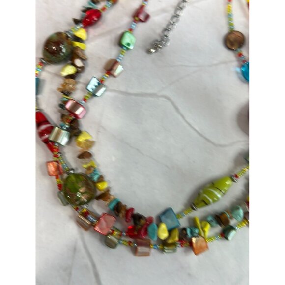 Southwestern Style Glass, Shell, & Porcelain Necklace designed by Trisha Waldren - Picture 9 of 11